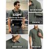 imageCQR Mens Short Sleeve Tactical Shirts UPF 50 Ripstop Military Work Shirts Breathable Button Down Outdoor Hiking ShirtMetro Lichen