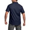 imageCQR Mens Short Sleeve Tactical Shirts UPF 50 Ripstop Military Work Shirts Breathable Button Down Outdoor Hiking ShirtShort Sleeve Shirts Dark Navy