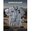 imageCQR Mens Short Sleeve Tactical Shirts UPF 50 Ripstop Military Work Shirts Breathable Button Down Outdoor Hiking ShirtSupervisor Grey