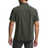 imageCQR Mens Short Sleeve Tactical Shirts UPF 50 Ripstop Military Work Shirts Breathable Button Down Outdoor Hiking ShirtSupervisor Olive Green