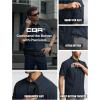 imageCQR Mens Short Sleeve Tactical Shirts UPF 50 Ripstop Military Work Shirts Breathable Button Down Outdoor Hiking ShirtSupervisor Operator Navy