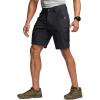 imageCQR Mens Stretch Utility Shorts Lightweight Quick Dry Casual Shorts Hiking Golf Cargo Shorts with Zipper PocketsSedona Carbon Black