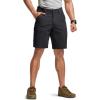 imageCQR Mens Stretch Utility Shorts Lightweight Quick Dry Casual Shorts Hiking Golf Cargo Shorts with Zipper PocketsSedona Carbon Black