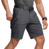 imageCQR Mens Stretch Utility Shorts Lightweight Quick Dry Casual Shorts Hiking Golf Cargo Shorts with Zipper PocketsSedona Charcoal