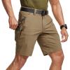 imageCQR Mens Stretch Utility Shorts Lightweight Quick Dry Casual Shorts Hiking Golf Cargo Shorts with Zipper PocketsSedona Cougar