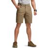 imageCQR Mens Stretch Utility Shorts Lightweight Quick Dry Casual Shorts Hiking Golf Cargo Shorts with Zipper PocketsSedona Cougar