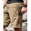 imageCQR Mens Stretch Utility Shorts Lightweight Quick Dry Casual Shorts Hiking Golf Cargo Shorts with Zipper PocketsSedona Coyote