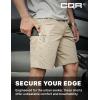 imageCQR Mens Stretch Utility Shorts Lightweight Quick Dry Casual Shorts Hiking Golf Cargo Shorts with Zipper PocketsSedona Desert Sand