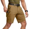 imageCQR Mens Stretch Utility Shorts Lightweight Quick Dry Casual Shorts Hiking Golf Cargo Shorts with Zipper PocketsSedona Golden Oak