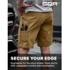 imageCQR Mens Stretch Utility Shorts Lightweight Quick Dry Casual Shorts Hiking Golf Cargo Shorts with Zipper PocketsSedona Golden Oak