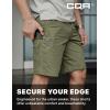 imageCQR Mens Stretch Utility Shorts Lightweight Quick Dry Casual Shorts Hiking Golf Cargo Shorts with Zipper PocketsSedona Soil Green