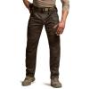 imageCQR Mens Flex Stretch Tactical Pants Water Resistant Ripstop Cargo Pants Lightweight EDC Outdoor Work Hiking PantsIntense Dark Brown