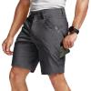 imageCQR Mens Stretch Utility Shorts Lightweight Quick Dry Casual Shorts Hiking Golf Cargo Shorts with Zipper PocketsSedona Charcoal