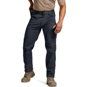 imageCQR Mens Flex Stretch Tactical Pants Water Resistant Ripstop Cargo Pants Lightweight EDC Outdoor Work Hiking PantsRefined Operator Navy