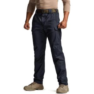 imageCQR Mens Flex Stretch Tactical Pants Water Resistant Ripstop Cargo Pants Lightweight EDC Outdoor Work Hiking PantsTacstretch Cargo Operator Navy