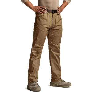 imageCQR Mens Flex Stretch Tactical Pants Water Resistant Ripstop Cargo Pants Lightweight EDC Outdoor Work Hiking PantsTacstretch Coyote