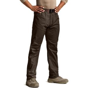 imageCQR Mens Flex Stretch Tactical Pants Water Resistant Ripstop Cargo Pants Lightweight EDC Outdoor Work Hiking PantsTacstretch Dark Brown