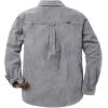 imageCQR Mens All Cotton Flannel Shirt Long Sleeve Casual Button Down Plaid Shirt Brushed Soft Outdoor Tactical Work ShirtsLight Grey