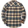 imageCQR Mens All Cotton Flannel Shirt Long Sleeve Casual Button Down Plaid Shirt Brushed Soft Outdoor Tactical Work ShirtsPlaid Blue Cheese