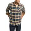 imageCQR Mens All Cotton Flannel Shirt Long Sleeve Casual Button Down Plaid Shirt Brushed Soft Outdoor Tactical Work ShirtsPlaid Blue Cheese