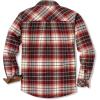 imageCQR Mens All Cotton Flannel Shirt Long Sleeve Casual Button Down Plaid Shirt Brushed Soft Outdoor Tactical Work ShirtsPlaid Burgundy