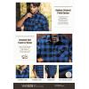 imageCQR Mens All Cotton Flannel Shirt Long Sleeve Casual Button Down Plaid Shirt Brushed Soft Outdoor Tactical Work ShirtsPlaid Classic Blue