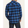 imageCQR Mens All Cotton Flannel Shirt Long Sleeve Casual Button Down Plaid Shirt Brushed Soft Outdoor Tactical Work ShirtsPlaid Classic Blue