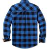 imageCQR Mens All Cotton Flannel Shirt Long Sleeve Casual Button Down Plaid Shirt Brushed Soft Outdoor Tactical Work ShirtsPlaid Classic Blue