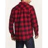 imageCQR Mens All Cotton Flannel Shirt Long Sleeve Casual Button Down Plaid Shirt Brushed Soft Outdoor Tactical Work ShirtsPlaid Classic Red