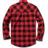 imageCQR Mens All Cotton Flannel Shirt Long Sleeve Casual Button Down Plaid Shirt Brushed Soft Outdoor Tactical Work ShirtsPlaid Classic Red