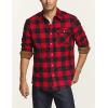 imageCQR Mens All Cotton Flannel Shirt Long Sleeve Casual Button Down Plaid Shirt Brushed Soft Outdoor Tactical Work ShirtsPlaid Classic Red