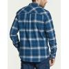 imageCQR Mens All Cotton Flannel Shirt Long Sleeve Casual Button Down Plaid Shirt Brushed Soft Outdoor Tactical Work ShirtsPlaid Deep Ocean