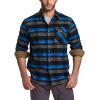 imageCQR Mens All Cotton Flannel Shirt Long Sleeve Casual Button Down Plaid Shirt Brushed Soft Outdoor Tactical Work ShirtsPlaid Forest Oasis