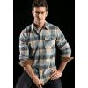 imageCQR Mens All Cotton Flannel Shirt Long Sleeve Casual Button Down Plaid Shirt Brushed Soft Outdoor Tactical Work ShirtsPlaid Ocean Sand