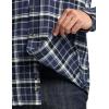 imageCQR Mens All Cotton Flannel Shirt Long Sleeve Casual Button Down Plaid Shirt Brushed Soft Outdoor Tactical Work ShirtsPlaid Prussian Blue