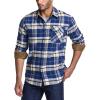 imageCQR Mens All Cotton Flannel Shirt Long Sleeve Casual Button Down Plaid Shirt Brushed Soft Outdoor Tactical Work ShirtsPlaid Sunset Beach