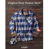 imageCQR Mens All Cotton Flannel Shirt Long Sleeve Casual Button Down Plaid Shirt Brushed Soft Outdoor Tactical Work ShirtsPlaid Sunset Beach