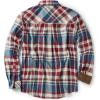 imageCQR Mens All Cotton Flannel Shirt Long Sleeve Casual Button Down Plaid Shirt Brushed Soft Outdoor Tactical Work ShirtsPlaid Vintage Wine