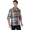 imageCQR Mens All Cotton Flannel Shirt Long Sleeve Casual Button Down Plaid Shirt Brushed Soft Outdoor Tactical Work ShirtsPlaid Vintage Wine