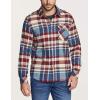 imageCQR Mens All Cotton Flannel Shirt Long Sleeve Casual Button Down Plaid Shirt Brushed Soft Outdoor Tactical Work ShirtsPlaid Vintage Wine