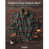 imageCQR Mens All Cotton Flannel Shirt Long Sleeve Casual Button Down Plaid Shirt Brushed Soft Outdoor Tactical Work ShirtsPlaid Woodlot