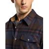 imageCQR Mens All Cotton Flannel Shirt Long Sleeve Casual Button Down Plaid Shirt Brushed Soft Outdoor Tactical Work ShirtsPlaid Woods Night