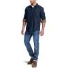 imageCQR Mens All Cotton Flannel Shirt Long Sleeve Casual Button Down Plaid Shirt Brushed Soft Outdoor Tactical Work ShirtsSolid Navy