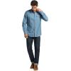 imageCQR Mens All Cotton Flannel Shirt Long Sleeve Casual Button Down Plaid Shirt Brushed Soft Outdoor Tactical Work ShirtsSolid Peacock Blue