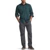 imageCQR Mens All Cotton Flannel Shirt Long Sleeve Casual Button Down Plaid Shirt Brushed Soft Outdoor Tactical Work ShirtsStealth Forest Green