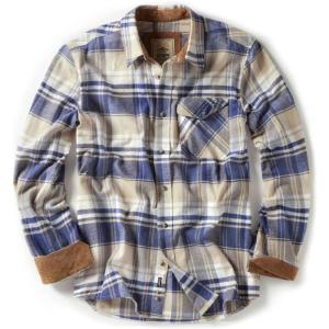 imageCQR Mens All Cotton Flannel Shirt Long Sleeve Casual Button Down Plaid Shirt Brushed Soft Outdoor Tactical Work ShirtsPlaid Sedimentary Blue