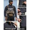 imageCQR Mens FullZip Tactical Jacket Soft Warm Military Winter Fleece Jackets Outdoor Coats with Zipper PocketsGrid Fleece Charcoal