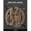 imageCQR Mens FullZip Tactical Jacket Soft Warm Military Winter Fleece Jackets Outdoor Coats with Zipper PocketsGrid Fleece Coyote