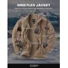 imageCQR Mens FullZip Tactical Jacket Soft Warm Military Winter Fleece Jackets Outdoor Coats with Zipper PocketsGrid Flex Coyote