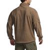 imageCQR Mens FullZip Tactical Jacket Soft Warm Military Winter Fleece Jackets Outdoor Coats with Zipper PocketsGrid Flex Coyote